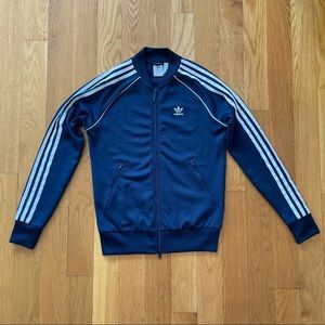 Adidias Originals 3 stripe Navy Track Jacket XS NEW